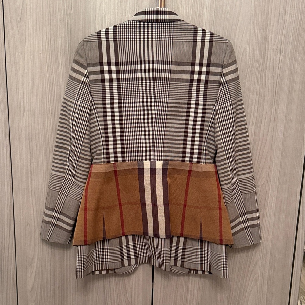 Burberry Brown Plaid-Lined Blazer - Picture 2 of 4